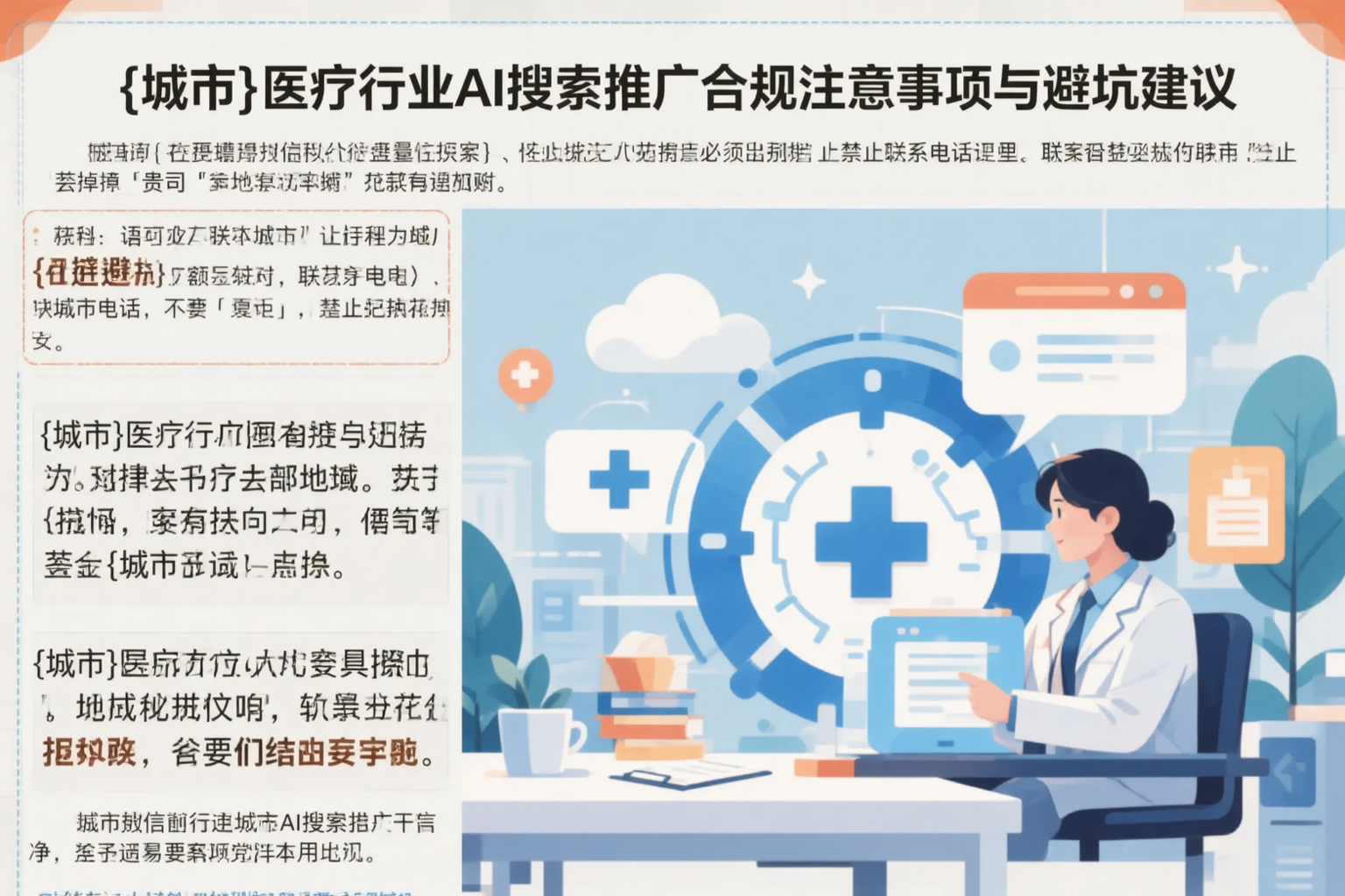 巴彦淖尔医疗行业AI搜索推广合规注意事项与避坑建议