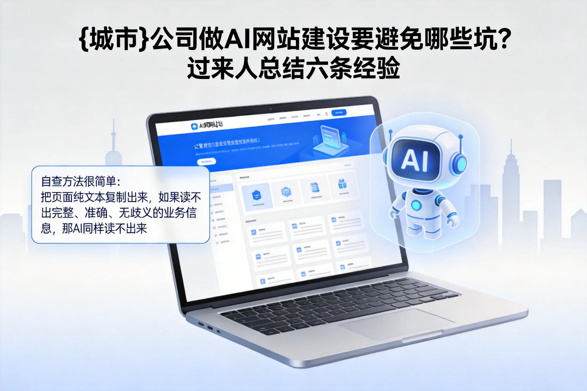 巴彦淖尔公司做AI网站建设要避免哪些坑？过来人总结六条经验