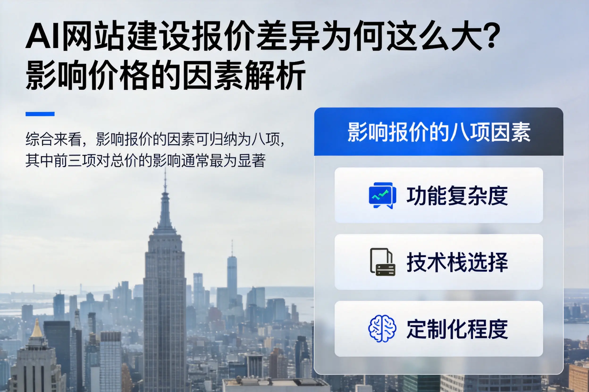 巴彦淖尔AI网站建设报价差异为何这么大?影响价格的因素解析