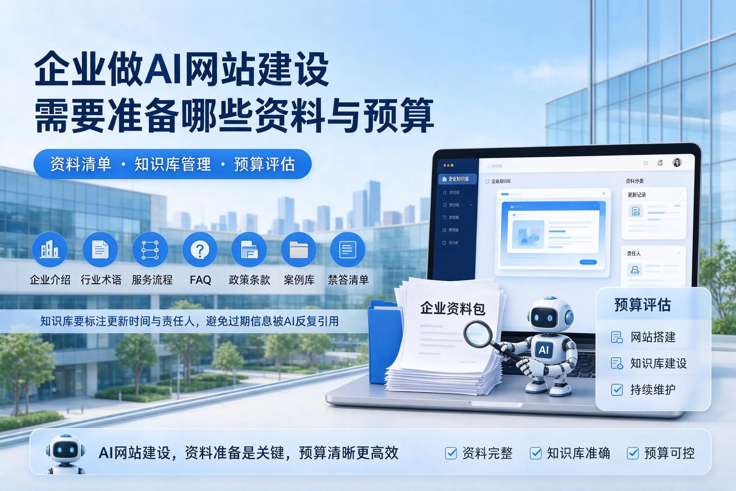 巴彦淖尔企业做AI网站建设需要准备哪些资料与预算